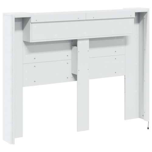 Ormarić za uzglavlje s LED svjetlima bijeli 140x16,5x103,5 cm - Bijela 140 x 16.5 x 103.5 cm 1 Cijena