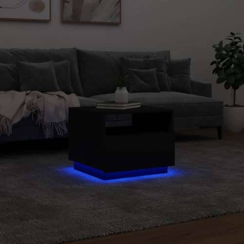 Stolić za kavu s LED svjetlima crni 50 x 49 x 40 cm - Crna 1 50 cm Cijena