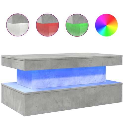 Stolić za kavu s LED svjetlima siva boja betona 90 x 50 x 40 cm - Beton siva 1 90 cm Cijena