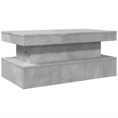 Stolić za kavu s LED svjetlima siva boja betona 90 x 50 x 40 cm - Beton siva 1 90 cm Cijena