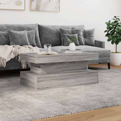 Stolić za kavu s LED svjetlima siva boja hrasta 90 x 50 x 40 cm - Sivi hrast sonoma 1 90 cm Cijena
