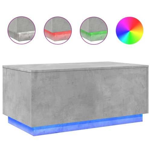 Stolić za kavu s LED svjetlima siva boja betona 90 x 50 x 40 cm - Beton siva 1 90 cm Cijena