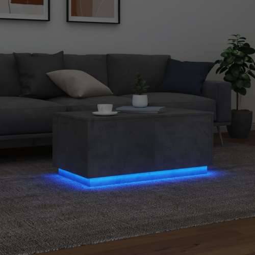 Stolić za kavu s LED svjetlima siva boja betona 90 x 50 x 40 cm - Beton siva 1 90 cm Cijena