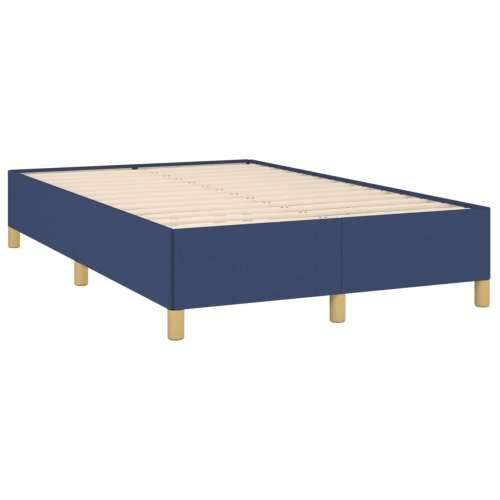 Krevet s oprugama i madracem LED plavi 120 x 190 cm od tkanine - Plava 120 x 190 cm vodoravne pruge Cijena