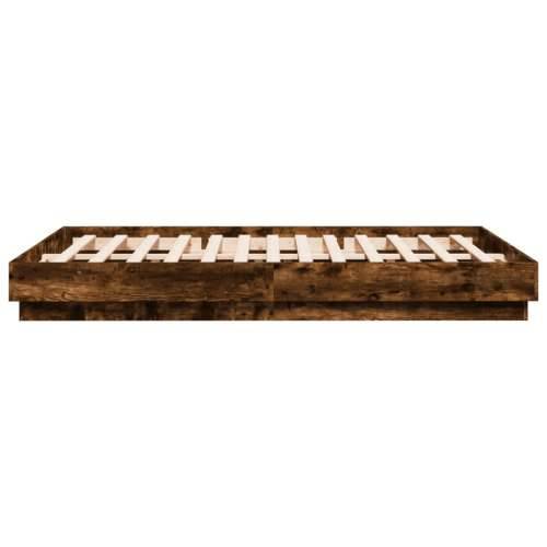 Okvir kreveta boja hrasta 140 x 200 cm od konstruiranog drva - Dimljeni hrast 140 x 200 cm Cijena