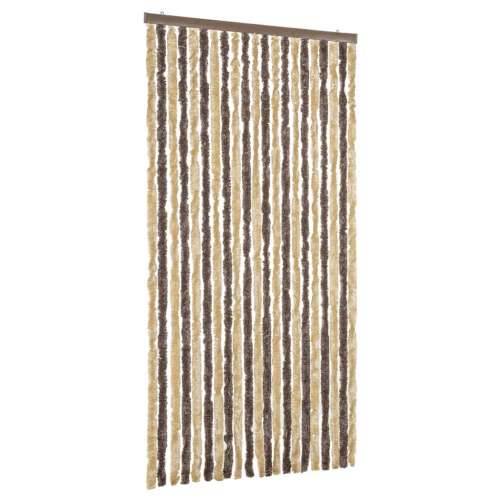 Zastor protiv muha tamnosmeđi i bež 90 x 220 cm od šenila - tamnosmeđa i bež 90 x 220 cm Cijena