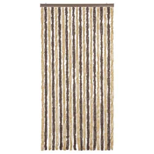 Zastor protiv muha tamnosmeđi i bež 90 x 220 cm od šenila - tamnosmeđa i bež 90 x 220 cm Cijena