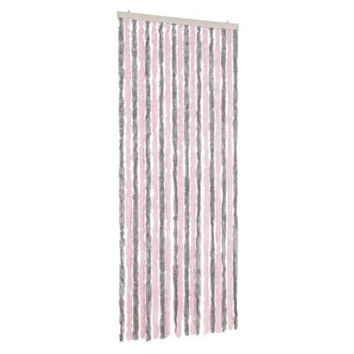 Zastor protiv muha srebrnosivi i ružičasti 56x200 cm šenil - Siva i ružičasta 56 x 200 cm Cijena
