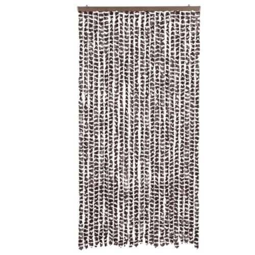 Zastor protiv muha smeđa i bijela 100 x 230 cm od šenila - Smeđa i bijela 100 x 230 cm Cijena