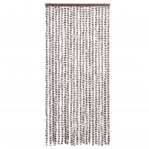 Zastor protiv muha Smeđesiva i bijeli 90 x 200 cm od šenila - Smeđesiva i bijela 90 x 200 cm Cijena
