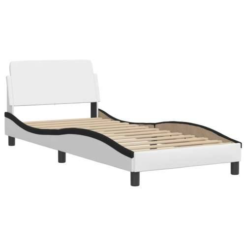 Okvir kreveta s LED svjetlom bijelo-crni 90x200 cm umjetna koža Bijela i crna 90 x 200 cm Cijena
