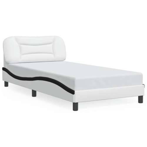 Okvir kreveta LED bijelo-crni 100 x 200 cm od umjetne kože - Bijela i crna 100 x 200 cm Cijena