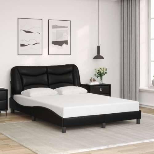 Okvir za krevet s LED svjetlima crni 140x190 cm od umjetne kože - Crna 140 x 190 cm Cijena