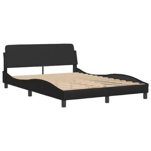 Okvir za krevet s LED svjetlima crni 140x190 cm od umjetne kože - Crna 140 x 190 cm Cijena