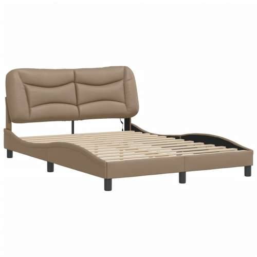 Okvir kreveta s LED svjetlom cappuccino 140x190 cm umjetna koža Boja cappuccina 140 x 190 cm Cijena