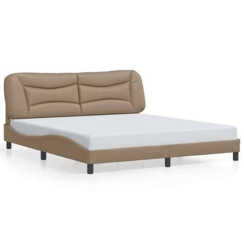 Okvir kreveta LED boja cappuccina 180 x 200 cm od umjetne kože Boja cappuccina 180 x 200 cm Cijena