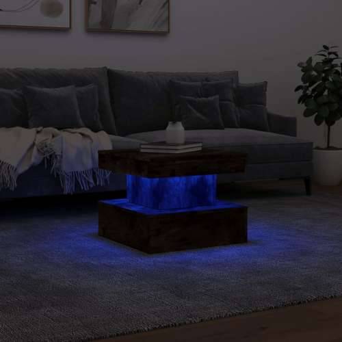 Ormarić za uzglavlje LED boja dimljenog hrasta 50x50x40 cm - Dimljeni hrast 1 50 cm Cijena