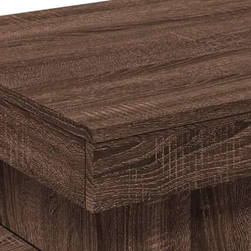 Ormarić za uzglavlje LED boja smeđeg hrasta 50x50x40 cm - Smeđi hrast 1 50 cm Cijena