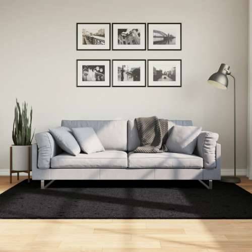 Tepih OVIEDO kratkih vlakana crni 140 x 200 cm - Crna 140 x 200 cm Cijena