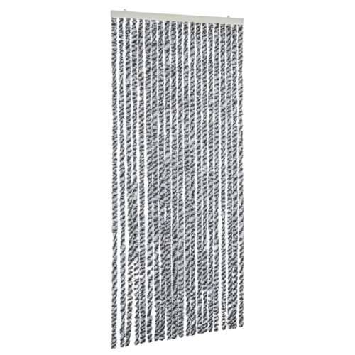Zastor protiv insekata sivi i crno-bijeli 56x185 cm šenil Cijena
