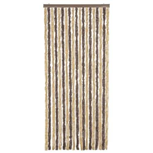 Zastor protiv muha tamnosmeđi i bež 56x185 cm od šenila - tamnosmeđa i bež 56 x 185 cm Cijena