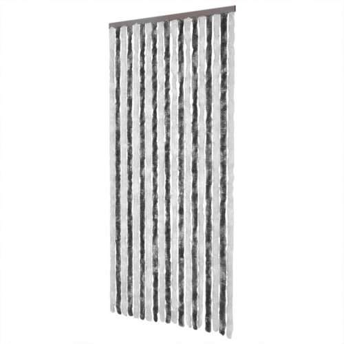 Zastor protiv muha sivo-bijeli 100 x 230 cm od šenila Cijena