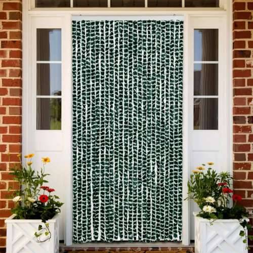 Zastor protiv muha zelena i bijela 100 x 200 cm od šenila - Zelena i bijela 100 x 200 cm Cijena