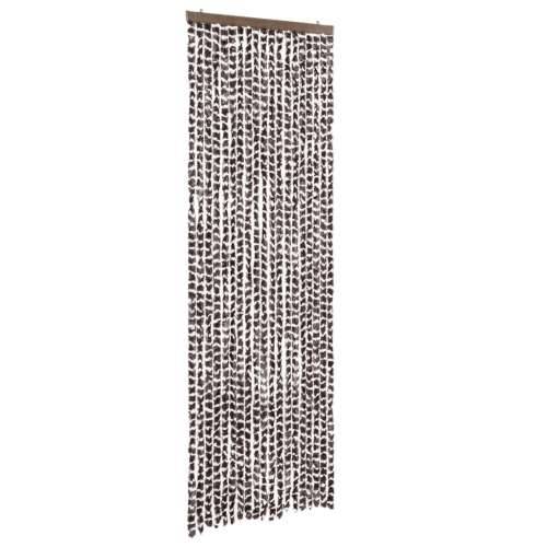 Zastor protiv muha smeđa i bijela 56 x 200 cm od šenila - Smeđa i bijela 56 x 200 cm Cijena