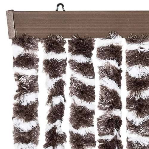 Zastor protiv muha smeđa i bijela 56 x 200 cm od šenila - Smeđa i bijela 56 x 200 cm Cijena