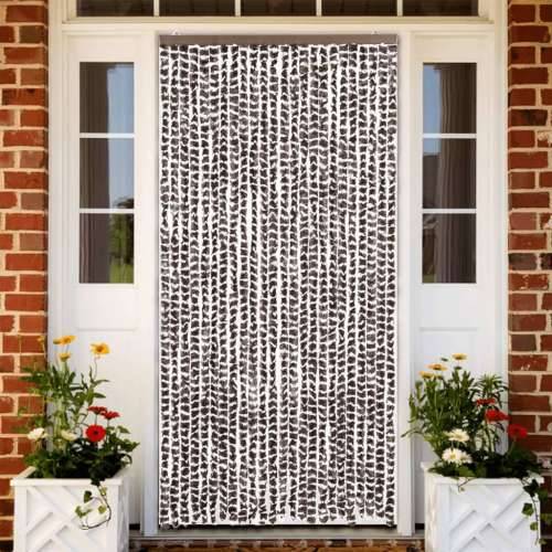 Zastor protiv muha smeđa i bijela 100 x 200 cm od šenila - Smeđa i bijela 100 x 200 cm Cijena