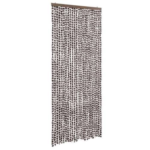 Zastor protiv muha smeđa i bijela 100 x 200 cm od šenila - Smeđa i bijela 100 x 200 cm Cijena