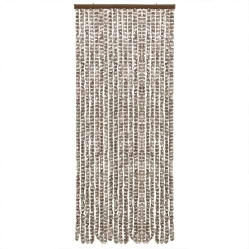 Zastor protiv muha Smeđesiva i bijeli 56 x 200 cm od šenila - Smeđesiva i bijela 56 x 200 cm Cijena