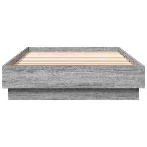 Okvir za krevet boja hrasta 90x190 cm od konstruiranog drva - Sivi hrast sonoma 90 x 190 cm Cijena