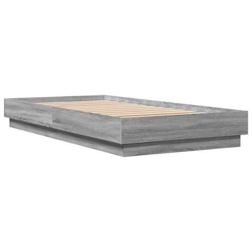 Okvir za krevet boja hrasta 90x190 cm od konstruiranog drva - Sivi hrast sonoma 90 x 190 cm Cijena
