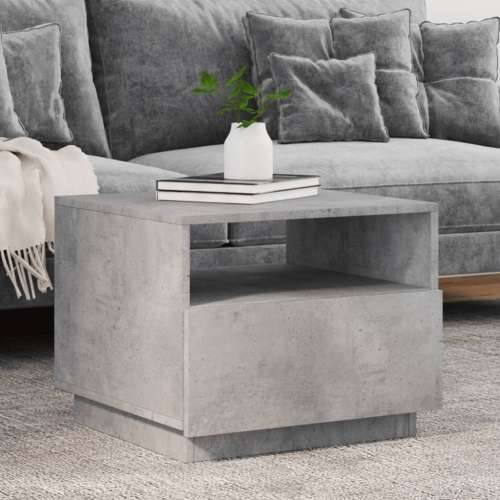 Stolić za kavu s LED svjetlima siva boja betona 50 x 49 x 40 cm - Beton siva 1 50 cm Cijena