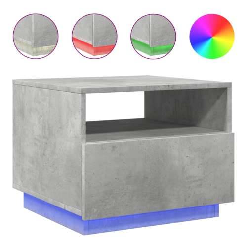 Stolić za kavu s LED svjetlima siva boja betona 50 x 49 x 40 cm - Beton siva 1 50 cm Cijena