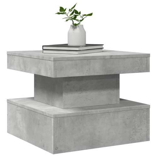 Stolić za kavu s LED svjetlima siva boja betona 50 x 50 x 40 cm - Beton siva 1 50 cm Cijena