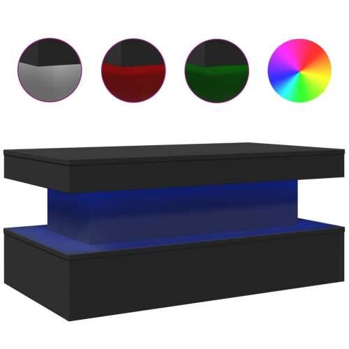 Stolić za kavu s LED svjetlima crni 90 x 50 x 40 cm - Crna 1 90 cm Cijena