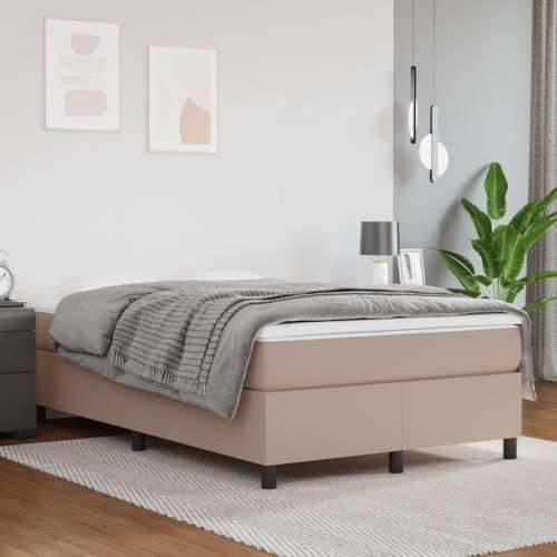 Krevet s oprugama i madracem 120x190 cm od umjetne kože - Boja cappuccina 120 x 190 cm 33.5 cm Cijena