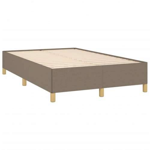 Krevet s oprugama i madracem LED smeđesivi 120x190cm od tkanine - Sivo-smeđa 120 x 190 cm Dizajn s gumbima Cijena