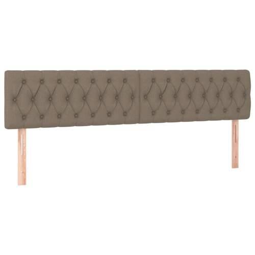 Krevet s oprugama i madracem LED smeđesivi 120x190cm od tkanine - Sivo-smeđa 120 x 190 cm Dizajn s gumbima Cijena