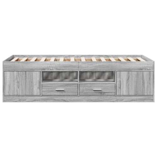 Dnevni krevet s ladicama bez madraca siva boja hrasta 100x200cm - Sivi hrast sonoma 100 x 200 cm Cijena