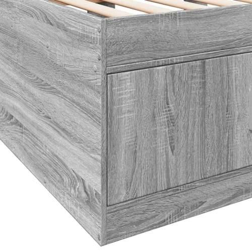 Dnevni krevet s ladicama bez madraca siva boja hrasta 100x200cm - Sivi hrast sonoma 100 x 200 cm Cijena