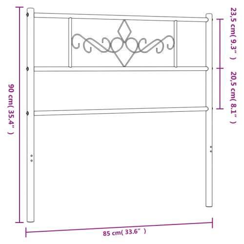 Metalno uzglavlje crno 80 cm - Crna 80 cm 1 Cijena