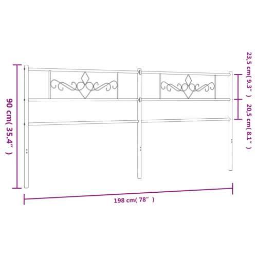Metalno uzglavlje bijelo 193 cm - Bijela 193 cm 1 Cijena