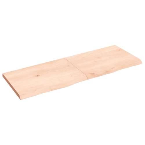 Zidna polica 140x50x(2-4) cm neobrađena masivna hrastovina - Prirodna 140 x 50 x 4 cm 1 Cijena