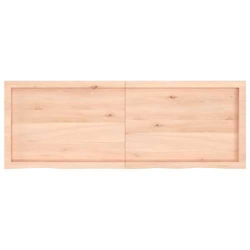 Zidna polica 140x50x(2-4) cm neobrađena masivna hrastovina - Prirodna 140 x 50 x 4 cm 1 Cijena