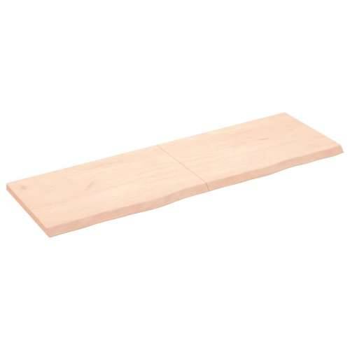 Zidna polica 160x50x(2-4) cm neobrađena masivna hrastovina - Prirodna 160 x 50 x 4 cm 1 Cijena