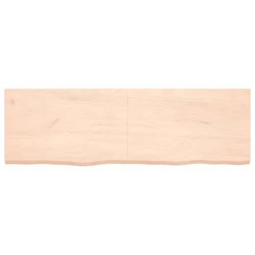 Zidna polica 160x50x(2-4) cm neobrađena masivna hrastovina - Prirodna 160 x 50 x 4 cm 1 Cijena
