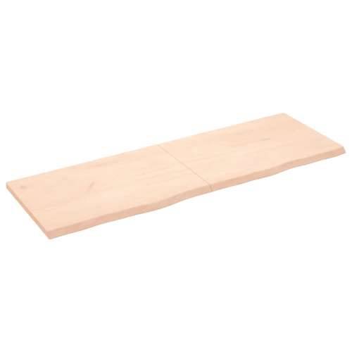 Zidna polica 180x60x(2-4) cm neobrađena masivna hrastovina - Prirodna 180 x 60 x 4 cm 1 Cijena